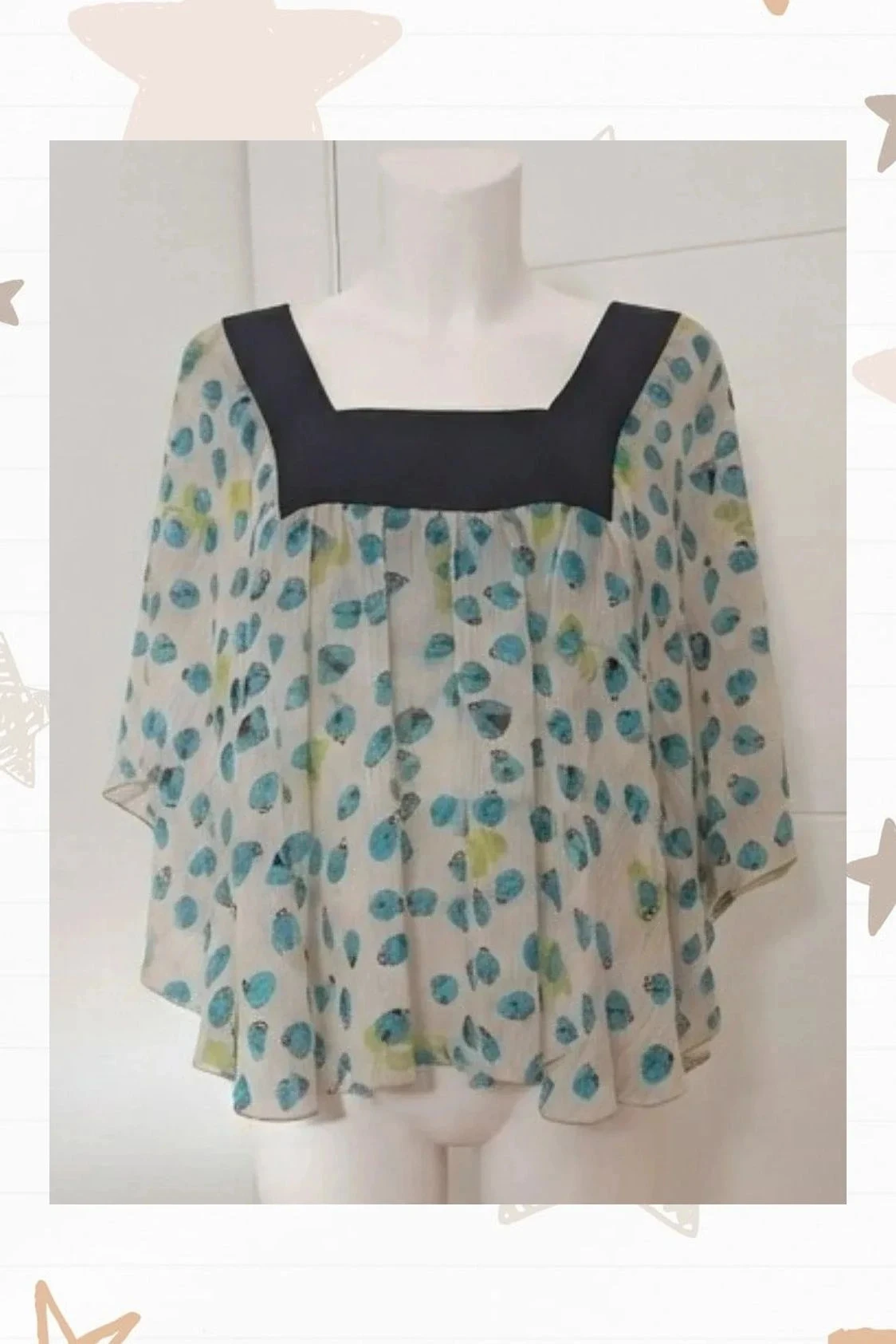 Vloeiende blouse met F&B-print - Maat L – photo 2